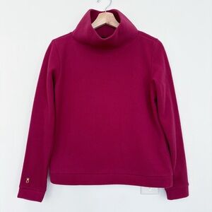 Dudley Stephens || Park Slope‎ Funnel Neck Fleece Pullover Cranberry Red Small